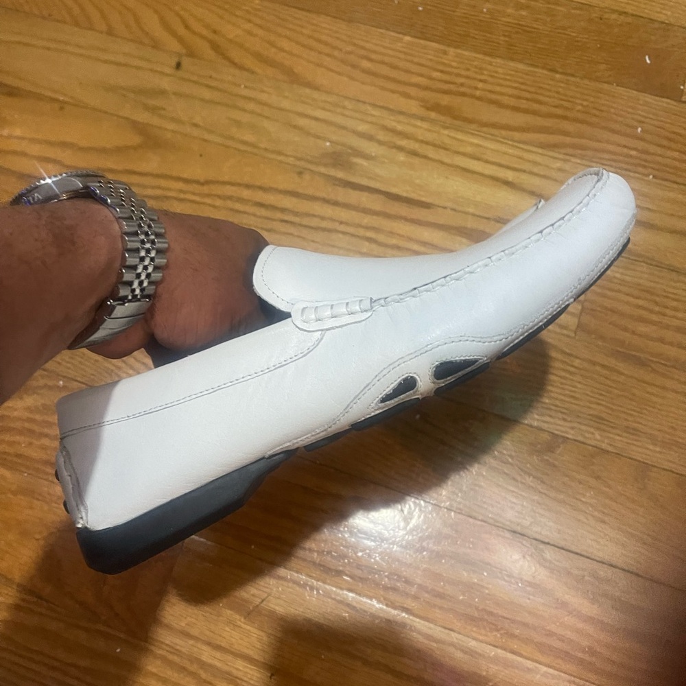 NWB Kenneth Cole ‘Drive Home’ Men's White Loafers Sz 10 - Picture 6 of 10